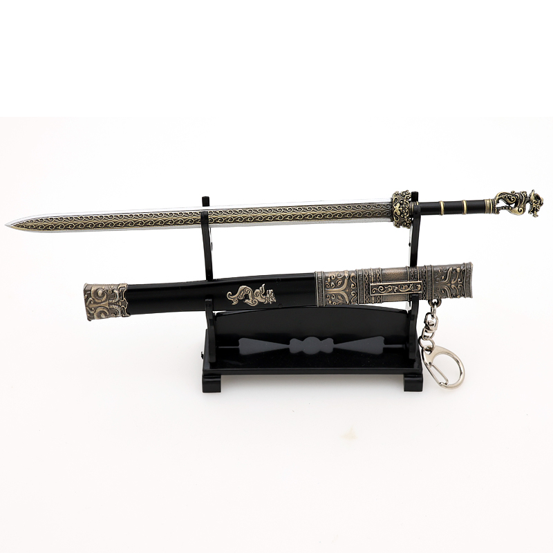 古代战国名剑冷兵器模型 辘轳剑秦始皇合金武器金属摆件玩具22cm - 图3