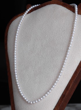 天然淡水珍珠项链s925纯银