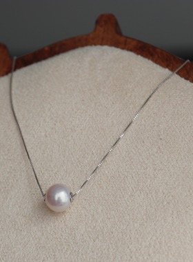 天然珍珠路路通项链s925纯银