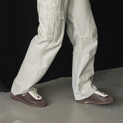 鞋子男款2026新款板鞋潮牌高级感痞帅潮鞋复古小众软底阿甘德训鞋 - 图2