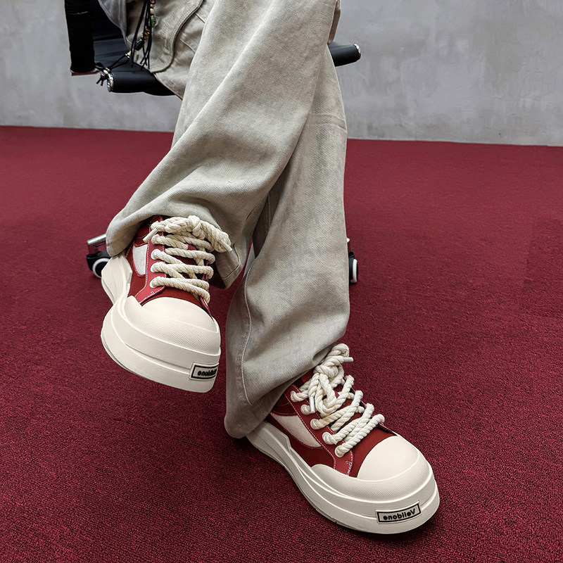 男鞋冬透气大头运动休闲鞋潮牌高级感情侣帆布鞋小众百搭厚底板鞋,淘宝优惠券,粉丝福利购,淘宝优惠卷