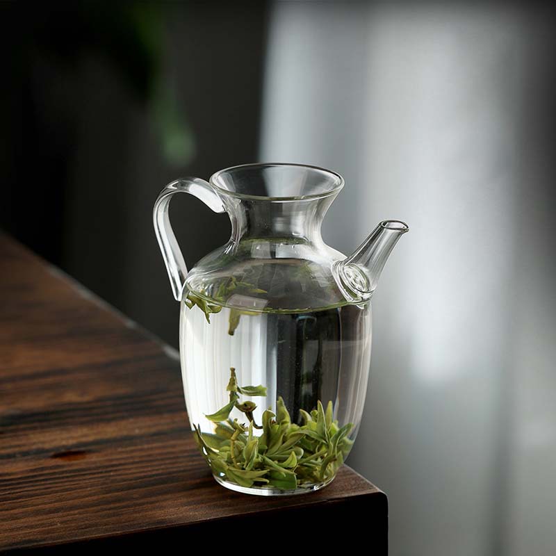 玻璃绿茶泡茶壶茶水分离耐高温可煮花茶壶日式执壶小号宋壶公道杯