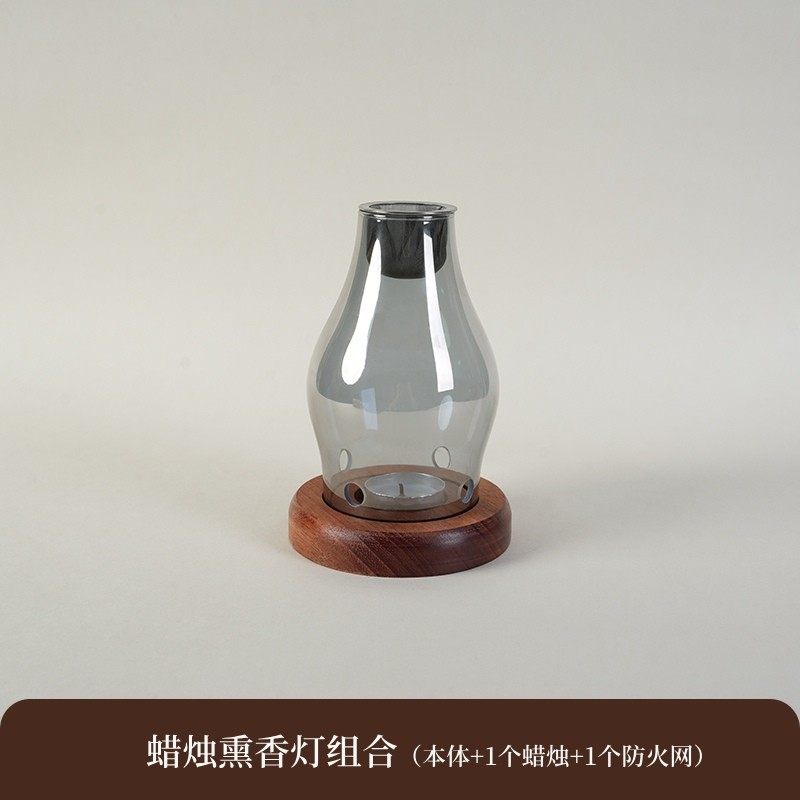 日式玻璃烛台香薰灯奇楠沉香蜡烛香薰灯复古家用卧室隔火熏香炉,淘宝优惠券,粉丝福利购,淘宝优惠卷
