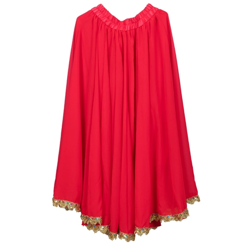 Шифоновый золотой костюм, этническая длинная юбка