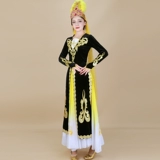 Синьцзян танцевальный исполнение одежда Женская служба исполнительской службы Victoria Dance Arts Exammination выращивает толстый жилет национального стиля Chapan