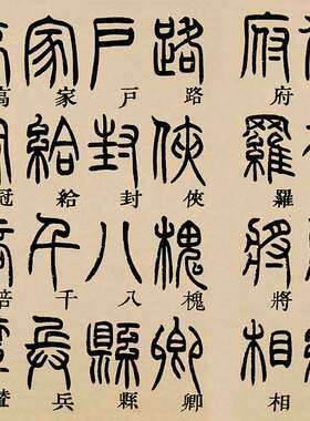 清 邓石如 篆书千字文复古书法纸本绢本长卷高清微喷仿古复制装饰
