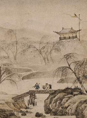 唐伯虎字画书画真迹人物国画装饰