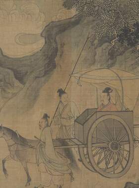 李唐晋文公复国图复古字画书法长卷微喷仿古复制国画手卷装饰