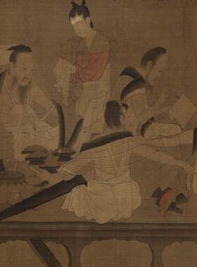 北齐杨子华校书图书画高清
