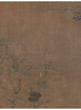 高清微喷国画展子虔游春图