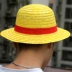 Thời trang cổ điển rơm mũ đàn ông và phụ nữ mùa hè đan mũ COS hoạt hình xung quanh mảnh Luffy mũ visor - Carton / Hoạt hình liên quan