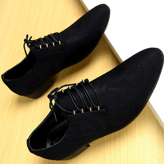 Zapatos de cuero de tela transpirable de verano para hombres 2025 nuevo estilo