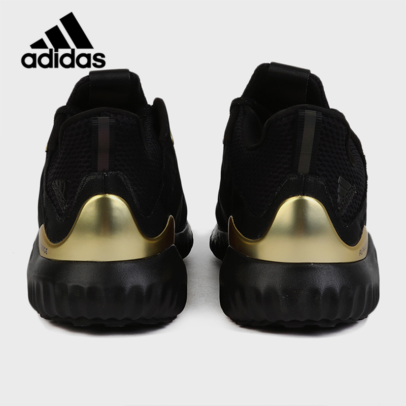 Adidas/阿迪达斯bounce黑色金色男女休闲时尚减震跑步鞋FZ2196 - 图1