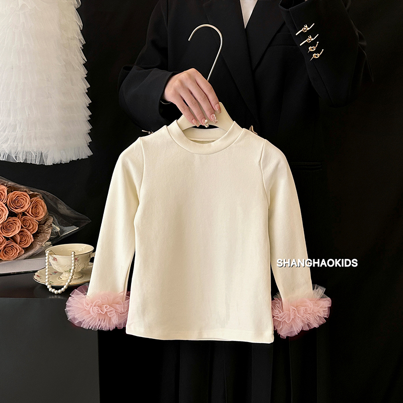 女童连衣裙秋冬款小女孩高级感生日公主裙洋气儿童粉色礼服蓬蓬裙 - 图3