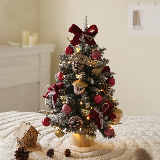 Árbol de Navidad PE mezcla de adornos de juego de nieve que cae