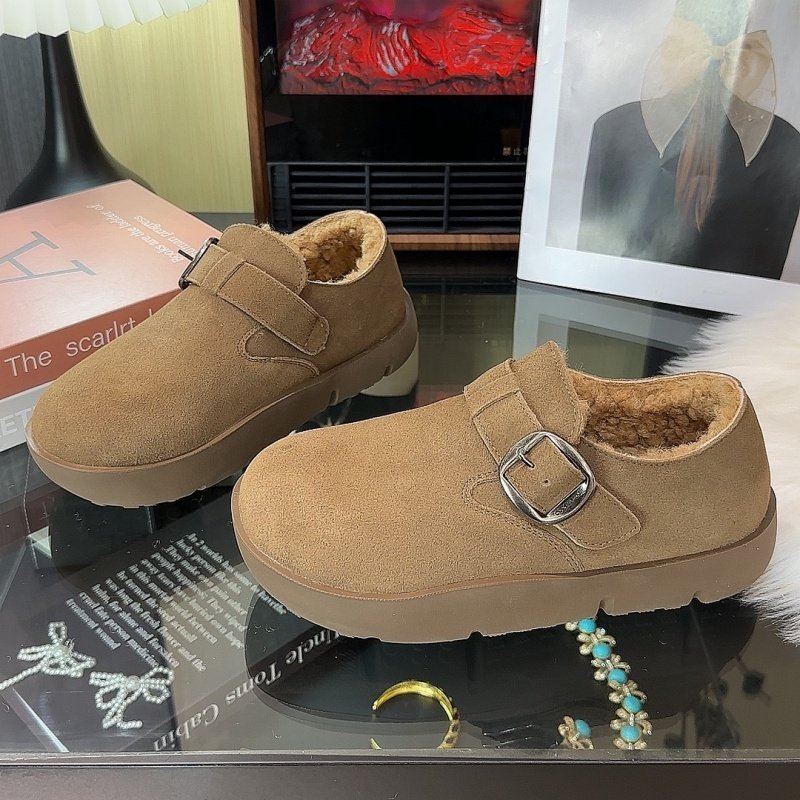冬季勃肯鞋加绒加厚保暖厚底增高防滑毛毛一脚蹬懒人博肯鞋棉鞋女,淘宝优惠券,粉丝福利购,淘宝优惠卷