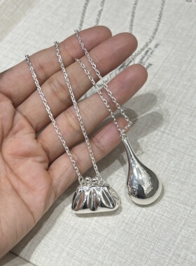 日韩新款金属包包水滴吊坠项链冷淡风个性小熊简约百搭气质毛衣链