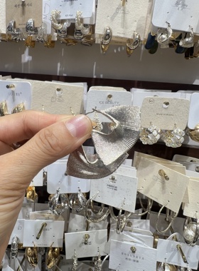 欧美编织纹理不规则包包耳扣冷淡风洋气轻奢小众高级感百气质耳环