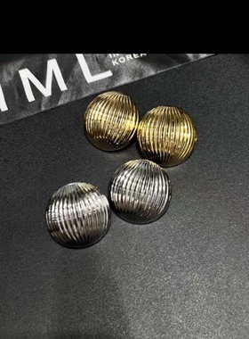 金属半球气质大耳钉夸张网红时尚耳环欧美简约高级感磨砂耳饰潮女