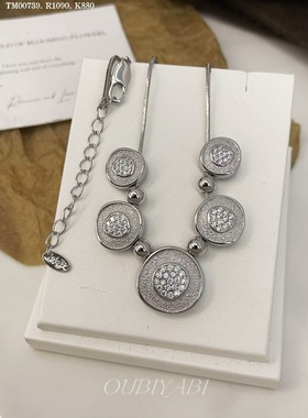 欧美时尚个性复古夸张圆形项链女冷淡风小众轻奢设计感百搭锁骨链