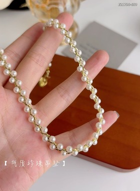 法式复古高级感气质满天星珍珠项链轻奢小众设计感锁骨链精致颈链