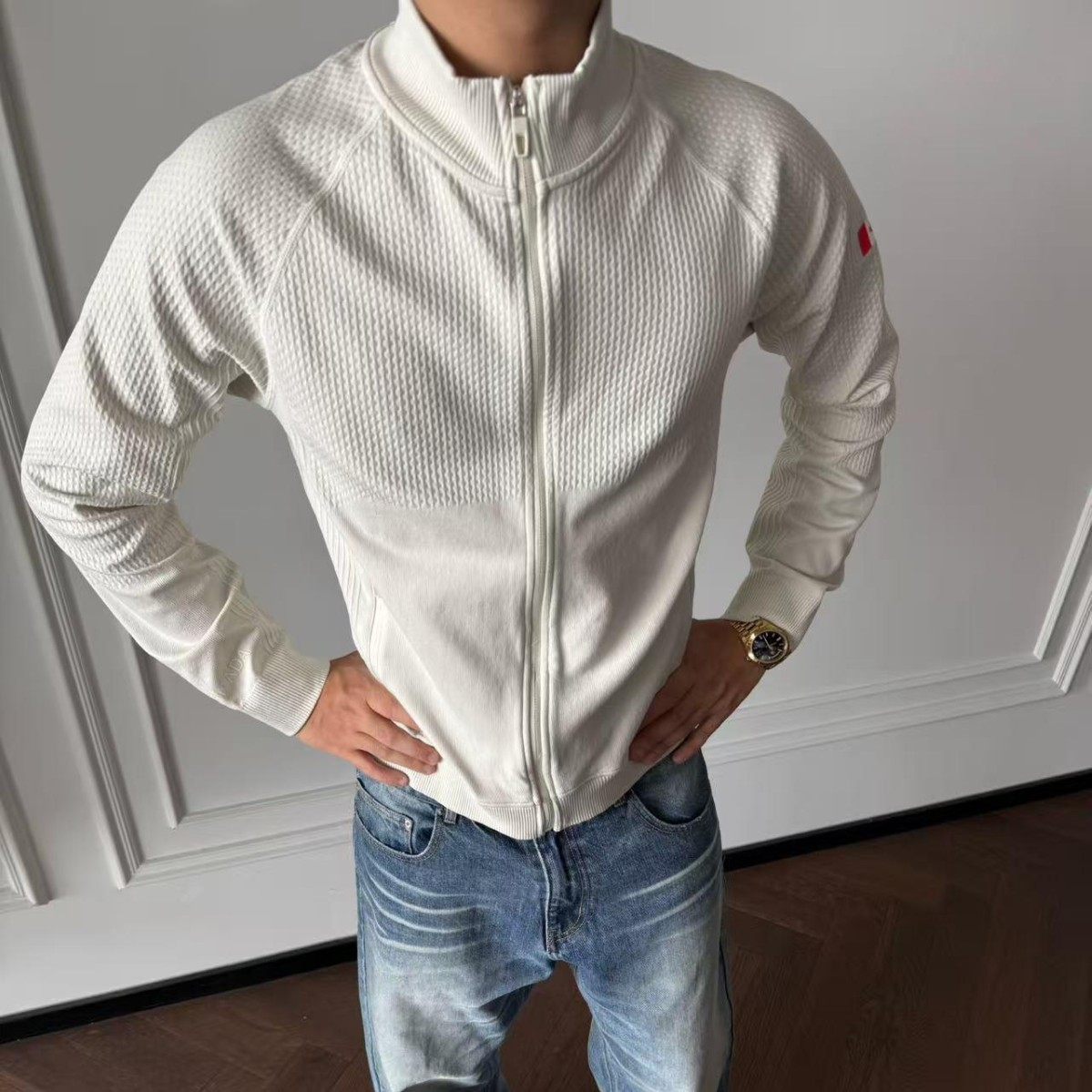 加拿大限定无缝提花lu家同款平替外套健身立领弹力拉链夹克外套潮,淘宝优惠券,粉丝福利购,淘宝优惠卷