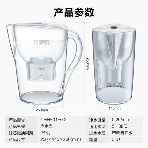 Wanjiale Purple Botte Bottle Filter Pliftle Curefier Home прямой фильтр для питьевой воды стакана CHH-01