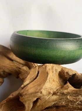 木手镯女宽韩版原创饰品欧美木头