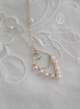 精致天然水晶珍珠项链