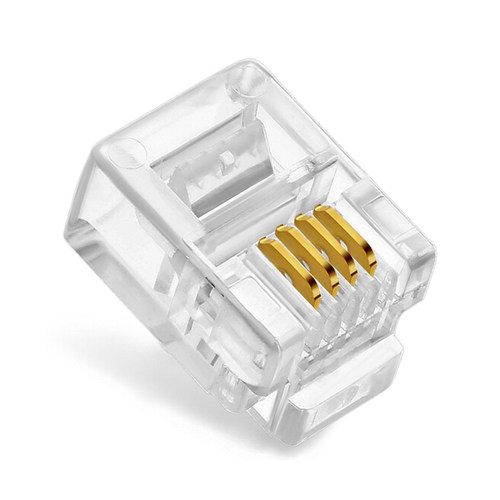 三堡电话水晶头 RJ11水晶头 4芯电话水晶头6P4C  2.5元/5个 - 图2