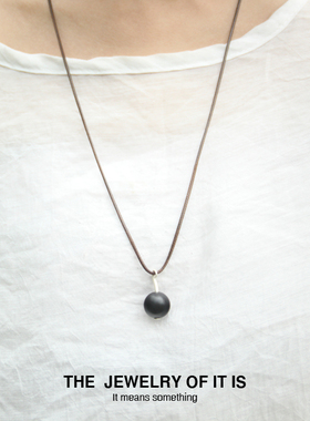 手工黑檀木古典吊坠项链送女朋友