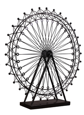 现代简约铁艺家居客厅旋转风车