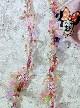 原创手作是花仙子的项链复古梦幻重工串珠脖链小众饰品