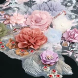 Трехмерная кружевная ткань, ципао, детское ханьфу, наклейка, 14 года, с вышивкой, в цветочек