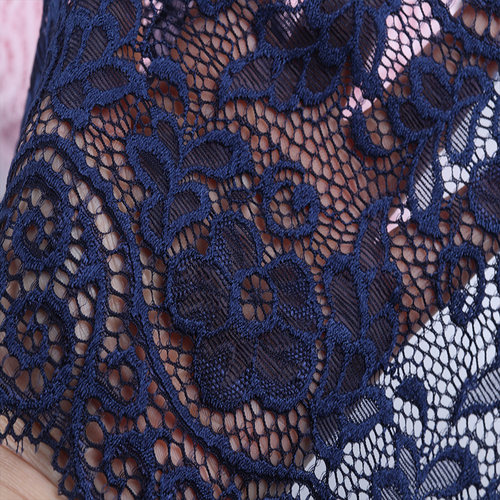 弹力蕾丝布料花边辅料 宽配件diy衣服裙摆加长装饰黑白色裙边装饰 - 图0