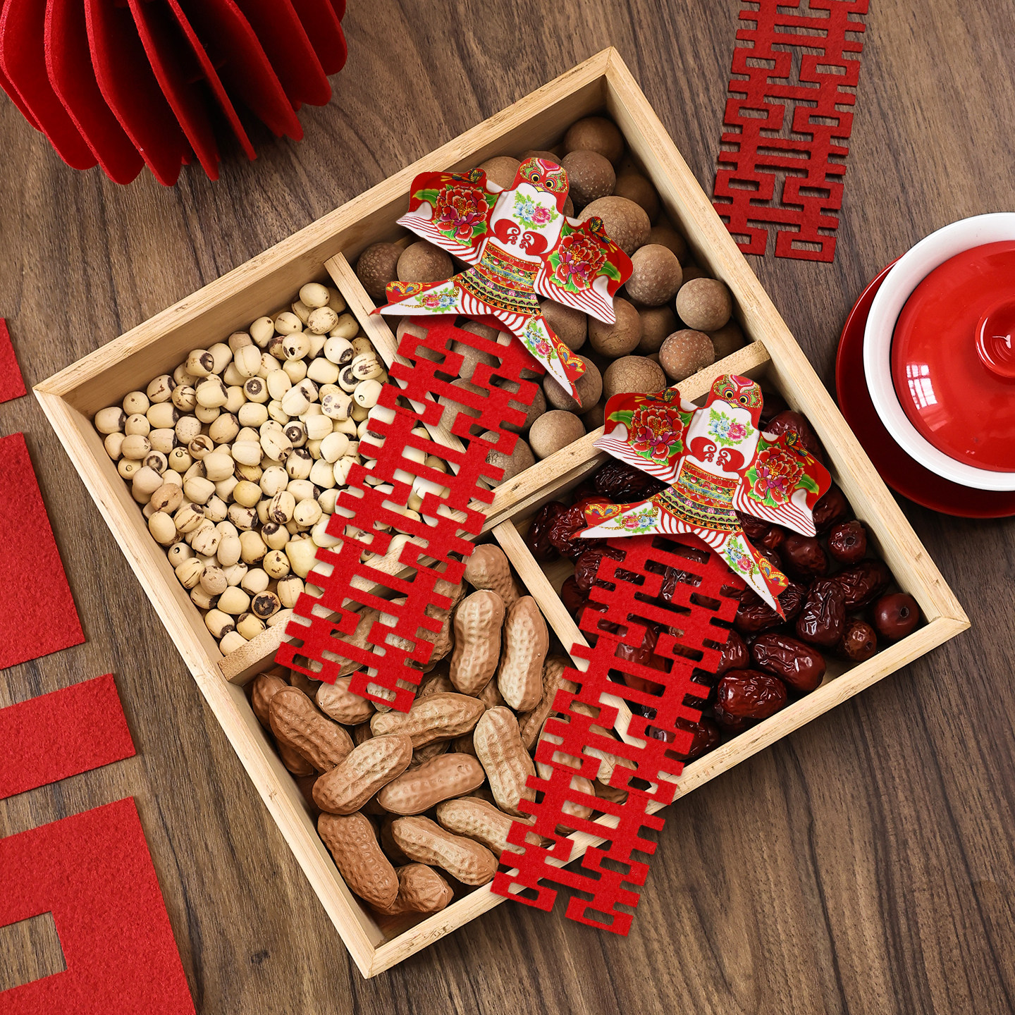 新中式迷你风筝纸鸢结婚果盘摆拍横幅订婚宴氛围感道具摆件喜气款,淘宝优惠券,粉丝福利购,淘宝优惠卷