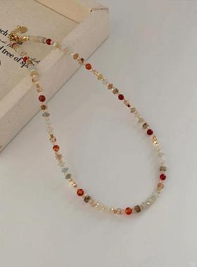 彩色串珠小众气质新款轻奢毛衣链