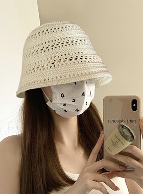 夏季日系薄款透气防晒女渔夫帽