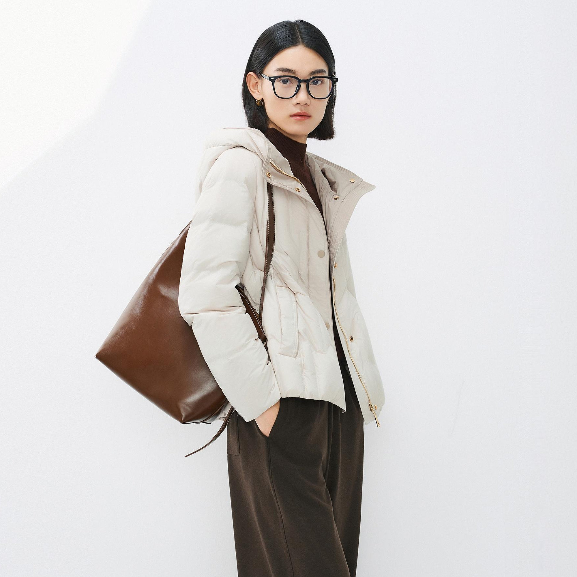 CADIDL卡迪黛尔通勤短款连帽鹅绒轻薄羽绒服女25冬季新款保暖外套,淘宝优惠券,粉丝福利购,淘宝优惠卷