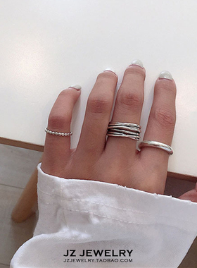 欧美风韩国气质交叉缠绕开口戒指
