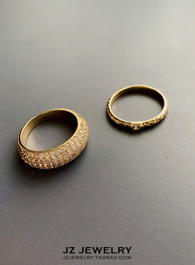 欧美风韩国高级感超精致亮钻戒指