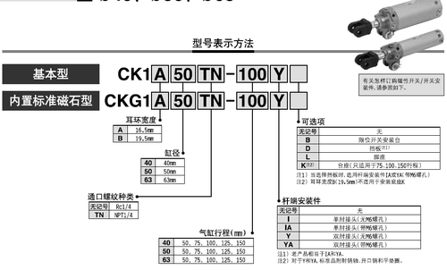 SMC型焊接夹紧气缸CKG1A50-50YA CKG1B50-50/75/100/125/150YA - 图3