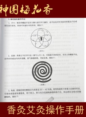 香灸艾灸工具 实木艾灸盒 香灸操作手册 锥子 夹子 家用艾灸馆