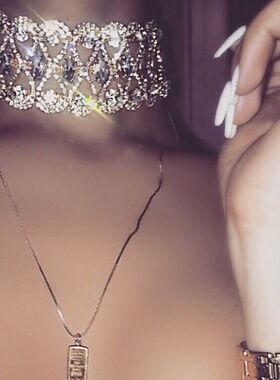 choker超闪镶钻夸张夜店短项链