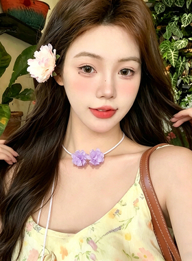 多巴胺彩色花朵颈链女