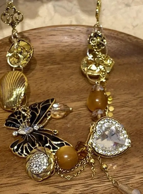 美式复古辣妹蝴蝶废土风项链