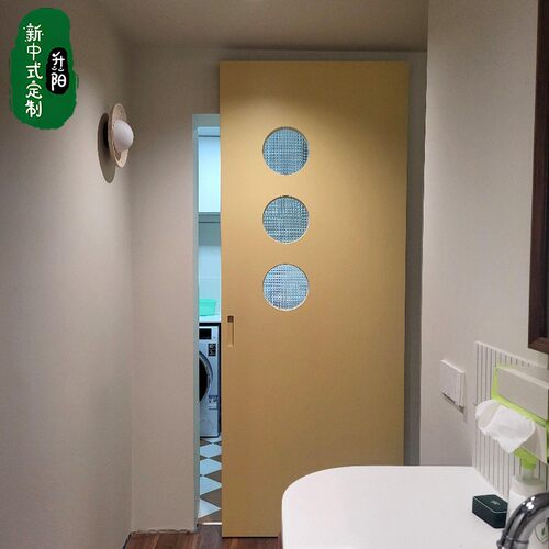 洞洞门PD折叠门推拉门无轨平移门隐藏隐形门小户型对开门平开pd门 - 图1