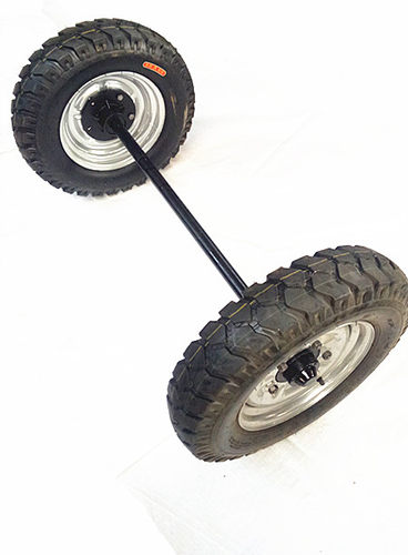 500-12橡胶成套充气力车轮拖车轮建筑工地灰斗车人力手推车轮子 - 图0