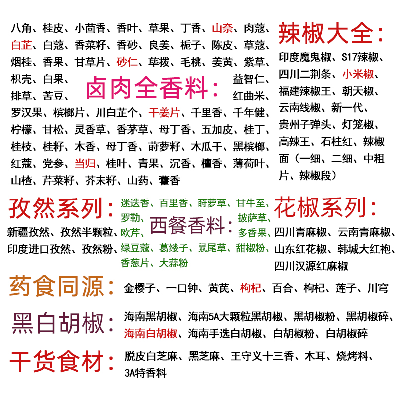 八角大料卤肉组合任选套装调料卤料香料草果桂皮香叶散装自选大全 - 图3