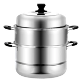 Пароход из нержавеющей стали с тремя слоями пароварки сгущенной пароваркой с двойной газовой плитой.